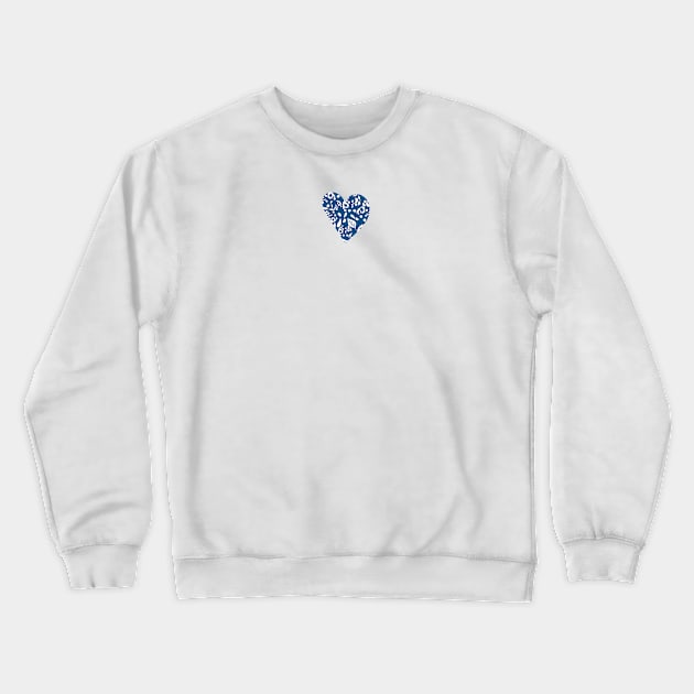 Nature Love Heart - Blue. Crewneck Sweatshirt by SalsySafrano